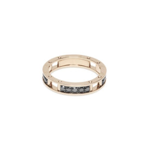 Zlatý Prsten Baraka s Černými Diamanty AN314601