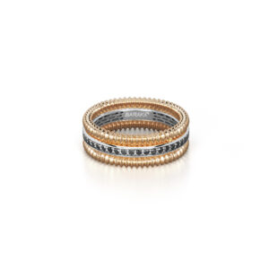 Zlatý prsten Baraka s černými diamanty AN334201