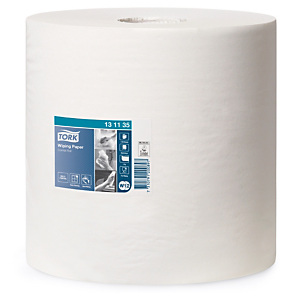 2x Bílé papírové utěrky TORK, jednovrstvé, 1150 útržků v roli