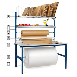 Balící stůl RAJA 1600 x 800 x 850 mm