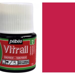 Barva na sklo Vitrail 45ml – 12 rumělka