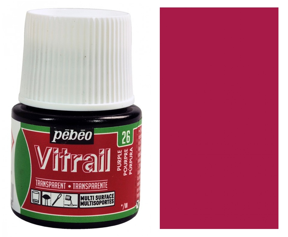 Barva na sklo Vitrail 45ml – 26 fialová