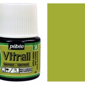 Barva na sklo Vitrail 45ml – 34 zelená jablková