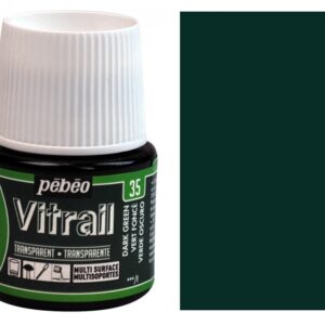 Barva na sklo Vitrail 45ml – 35 zelená tmavá