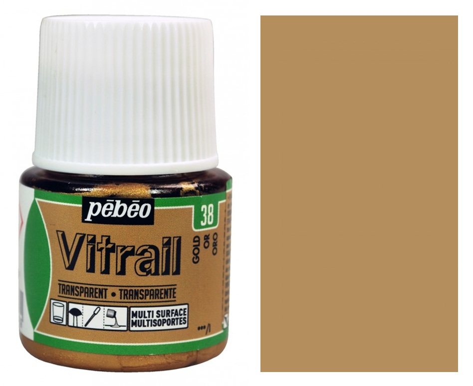 Barva na sklo Vitrail 45ml – 38 zlatá
