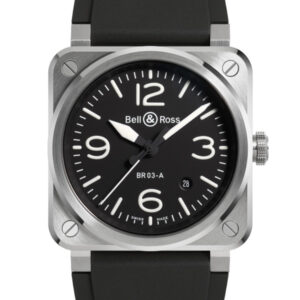 Bell & Ross New BR-03 Black Steel BR03A-BL-ST/SRB