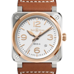 Bell & Ross BR 03 White Steel & Gold BR03A-WH-STPG/SCA
