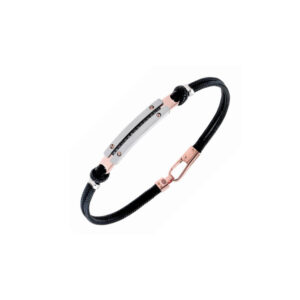 Zlatý Pánský Náramek Zancan s Černými Diamanty