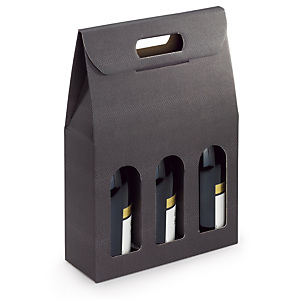 30x Elegantní obal na víno se zrnitou texturou pro 3 láhve 90x270x385mm