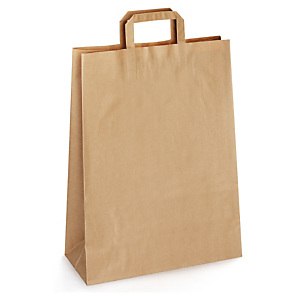 250x Hnědé papírové tašky 220x280x100 mm | RAJA