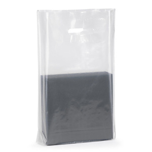 200x Igelitové tašky s úchyty, 350x450x80mm, průhledná | RAJA®