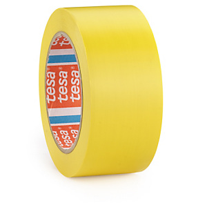 6x Jednobarevná značkovací PVC páska, ŽLUTÁ, 50mm, návin 33m, tloušťka 150µm | TESA