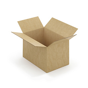 20x Kartonová krabice 295x195x190mm, automatické dno, hnědá, klopová, třívrstvá vlnitá lepenka (3VVL) | RAJA