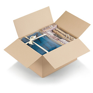 20x Kartonová krabice 590x390x180mm, automatické dno, hnědá, klopová, třívrstvá vlnitá lepenka (3VVL) | RAJA