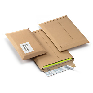 75x Kartonové obálky 370x540mm, mikrovlnitá lepenka, hnědé, Suprawell® light