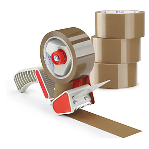 6x Lepicí PP páska 48mm, návin 66m, průhledná, tloušťka 28µm  + 1 odvíječ pásky | RAJA