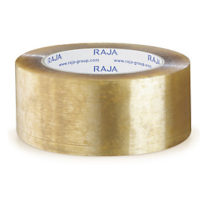 24x Lepicí PP páska 75mm, návin 66m, průmyslová, průhledná, tloušťka 50µm | RAJA