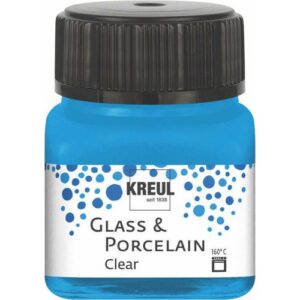 Barva na sklo a porcelán KREUL clear 20 ml VODNÍ MODRÁ