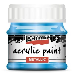 Akrylová barva metalická PENTART 50 ml MODRÁ