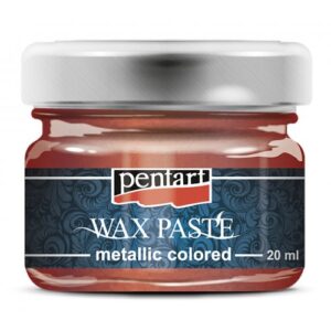Vosková pasta barevná metalická PENTART 20 ml ČERVENÁ