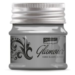 Barva na textil a kůži zářivá PENTART 50 ml STARÁ STŘÍBRNÁ
