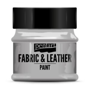 Barva na kůži a textil metalická PENTART 50 ml STŘÍBRNÁ