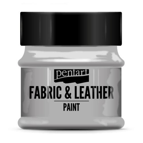 Barva na kůži a textil metalická PENTART 50 ml STŘÍBRNÁ