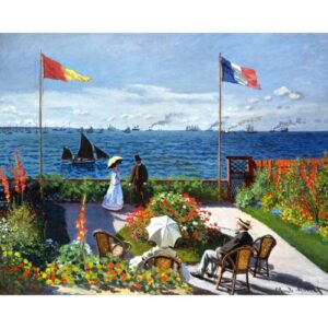 Vyšívání křížkové sada  – Monet – Zahrada v Sainte-Adresse 32 x 40 cm