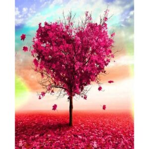 Vyšívání křížkové sada  – Srdce 32 x 40 cm