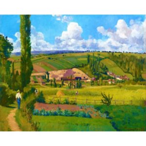 Vyšívání křížkové sada – Pissarro – Krajina v Les Pâtis, Pontoise 32 x 40 cm