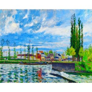 Vyšívání křížkové sada – Pissarro – Zdymadlo v Pontoise 32 x 40 cm