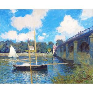 Vyšívání křížkové sada  – Monet – Most v Argenteuil 32 x 40 cm