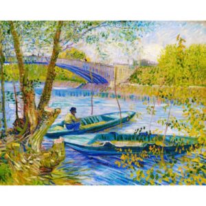 Vyšívání křížkové sada – Van Gogh – Rybolov na jaře, Pont de Clichy 32 x 40 cm