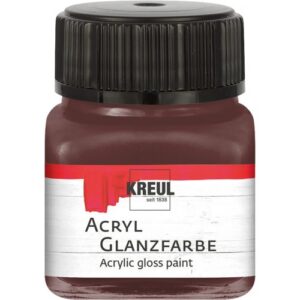 Akrylová barva lesklá KREUL 20 ml TMAVÁ HNĚDÁ