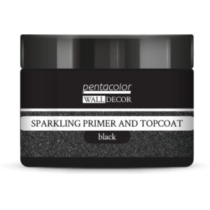Třpytivý základní a vrchní lak WALL DECOR 150 ml ČERNÁ