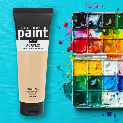 Akrylová barva FeelMyPaint 120 ml TITANOVÁ BÉŽOVÁ