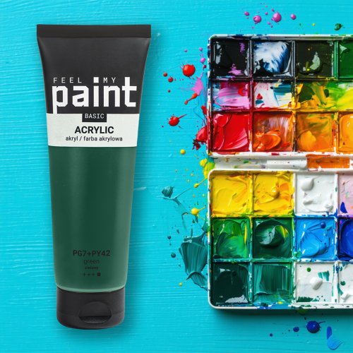 Akrylová barva FeelMyPaint 120 ml ZELENÁ