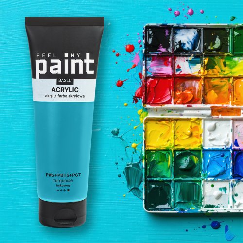 Akrylová barva FeelMyPaint 120 ml TYRKYSOVÁ