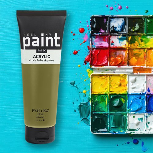 Akrylová barva FeelMyPaint 120 ml OLIVOVÁ