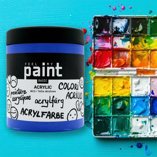 Akrylová barva FeelMyPaint 500 ml ULTRAMARÍNOVÁ
