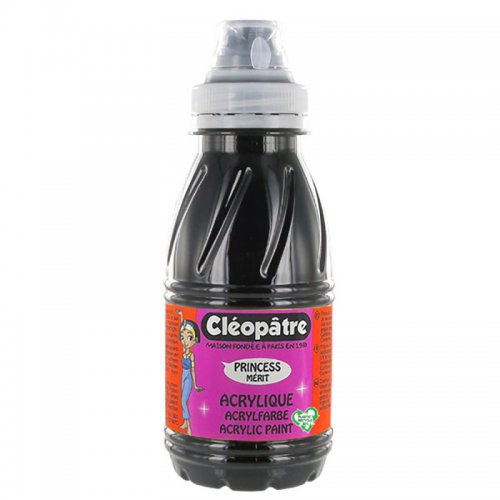 Akrylová barva CLEOPATRE 250 ml ČERNÁ