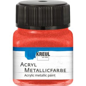 Akrylová barva metalická KREUL 20 ml ČERVENÁ