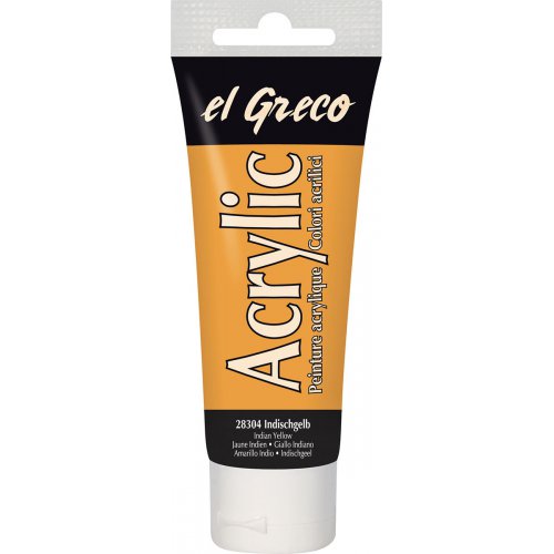 Akrylová barva EL GRECO 75 ml INDIÁNSKÁ ŽLUTÁ