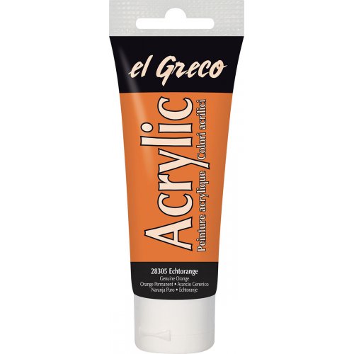 Akrylová barva EL GRECO 75 ml TMAVÁ ORAŽNOVÁ