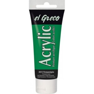 Akrylová barva EL GRECO 75 ml PERMANENTNÍ ZELENÁ