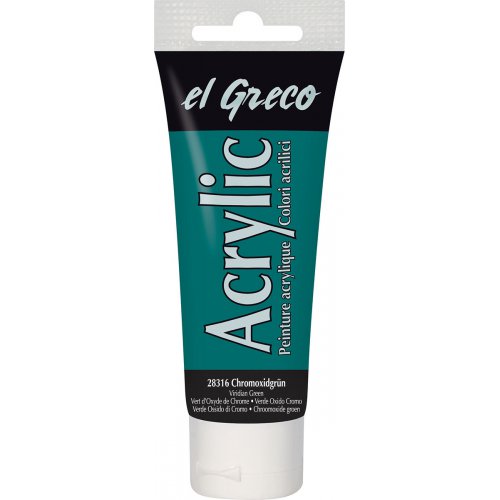 Akrylová barva EL GRECO 75 ml VIRIDIAN ZELENÁ