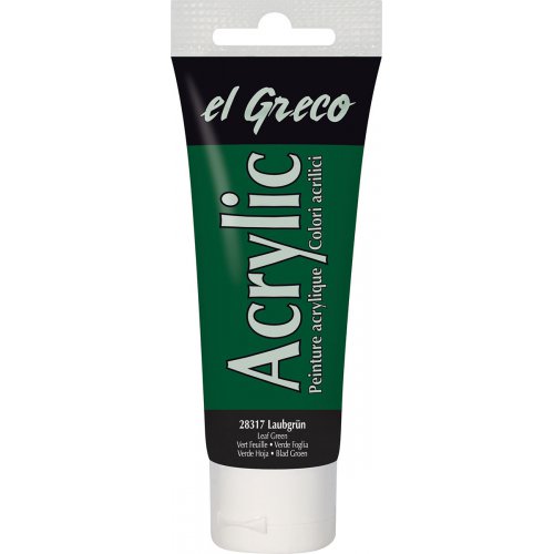 Akrylová barva EL GRECO 75 ml LISTOVÁ ZELENÁ