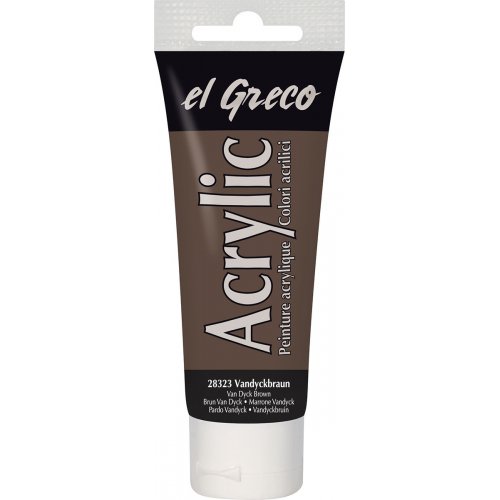Akrylová barva EL GRECO 75 ml VANDYKE HNĚDÁ