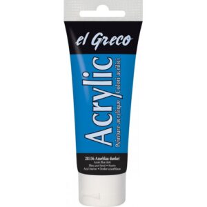 Akrylová barva EL GRECO 75 ml TMAVÁ AZUROVÁ
