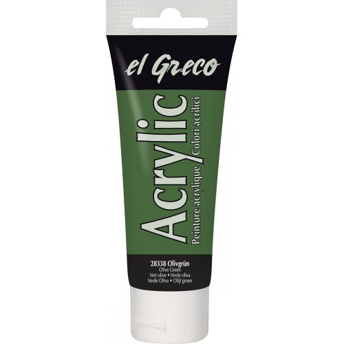 Akrylová barva EL GRECO 75 ml OLIVOVÁ ZELENÁ